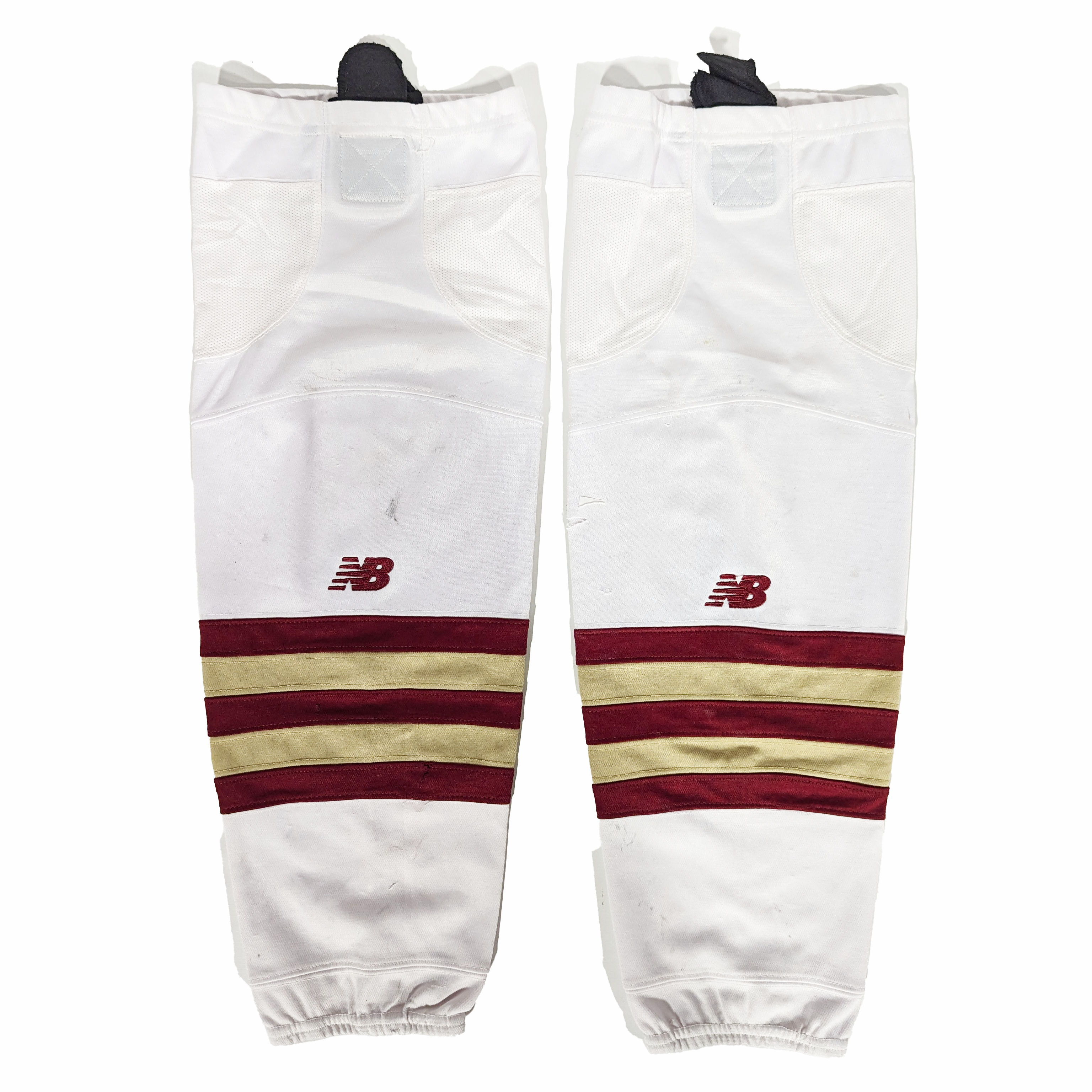 NCAA - Chaussettes de hockey New Balance d'occasion (blanc/doré/marron)
